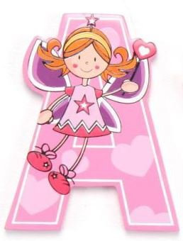 Vinsani Wooden Fairy Alphabet Letters Personalised Bedroom Wall Door Name (A)