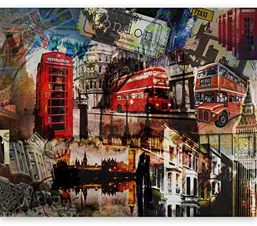 Fototapete - Tapete London 250x193cm - Foto Tapete Schlafzimmer Wohnzimmer Moderne Vliestapete XXL Wandtapete Motivtapeten 3d Effekt Wand Dekoration - City Stadt Architektur Bus Tower Bridge
