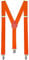 Boolavard Hosenträger Herren Damen Hosen Träger Y Form Style Clips Schmal Neon Bunt Farbig (4. Orange)