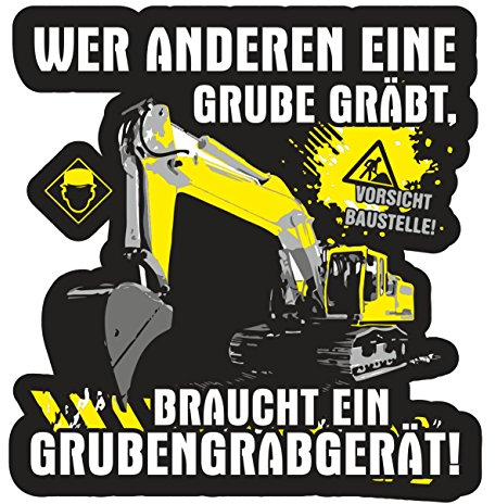 Aufkleber Wetterfest Baggerfahrer 10cm Bagger Handwerker baumaschinenführer Kind