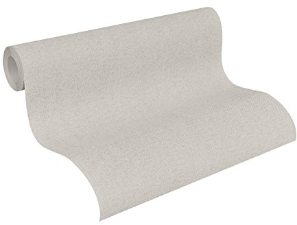 A.S. Création Vliestapete Hygge 3 in Beige, Braun - Tapete einfarbig mit Struktur, Textiloptik auf 10,05 m x 0,53 m - Made in Germany