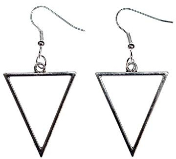 Miniblings Dreieck Ohrringe Ohrring Hänger Geometrie silber versilbert | In Berlin von Hand montierter Ohrschmuck, mit Form und Metall