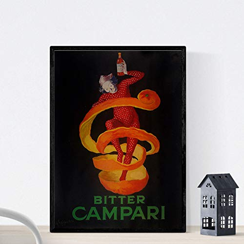 Nacnic Vintage Poster Vintage italienische Campari ad 1921. Größe A4