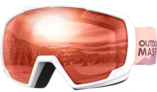 OutdoorMaster Kids Ski Goggles, Snowboard Goggles - Jugend Schneebrillen - Halo