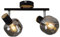 Näve Leuchten - 2er Spot Deckenleuchte Fumoso - E14-Fassung (max. 40W) - Deckenlampe für Esszimmer, Wohnzimmer, Diele oder Büro - Schwarz und Natur, 40 x 20 cm