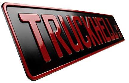 L & P Car Design FKZ - Exklusives TRUCKHELL Fun Kennzeichen 52cm x 11cm (Schwarz)