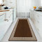PHP Carpet Runners for Hallways Non-Slip Long & Wide Heavy-Duty Plain Super Absorbent Area Rugs, Stair Carpet and Kitchen Anti-slip Floor Mats - Greeky Rug (Brown &Cream, 66 x 120 cm - S Runner)