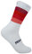 PERRO LOCO CLOTHES Calcetines de Ciclismo Edición Limitada. Hechos en España. Calcetines para Bici. (Widow 43 45 Blanco Rojo)