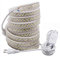 FOLGEMIR Tira de LED con interruptor 1m - Blanco Frío, 220V 230V LED Strip, 5630 SMD 180 Leds/m Strip, 220V 230V Strip, iluminación muy brillante, IP65 Impermeable