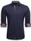 HISDERN Mens Dress Shirt Long Sleeve Navy Blue Formal Stretch Smart Shirt for Men Adult Regular Fit Button Down Designer Casual Wedding Non Iron with Pockets,Navy 1,L