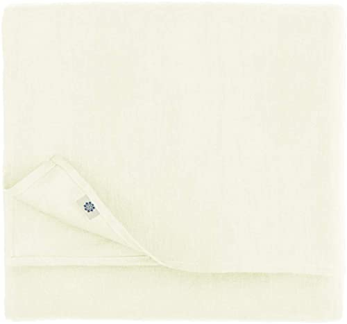 Linen & Cotton Jacquard Damast Tischdecke Waverly, 46% Leinen, 54% Baumwolle - 147 x 147cm, Weiß/Weiss