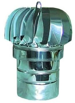 FUMAIOLO Girevole Tondo Ø CM.12 Testa RADIANTE in LAMIERA ZINCATA