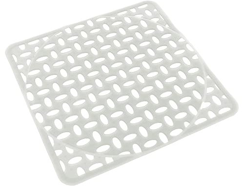 Casa & Casa PVC Sink Mat, Dish Drying Mat for Kitchen Counter, 48 x 32, Sink Drain Mats, Easy Clean Dishwasher, Kitchen Sink Mat for Glassware & Dishes, White