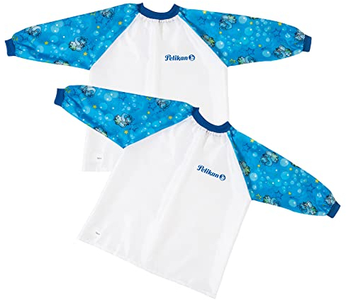 Pelikan Malschürze mit Ärmeln 6-9 Jahre Blau (2er Pack | Malschürze)