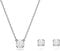 Swarovski Constella set, Round cut, White, Rhodium plated