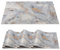 Platzset Tischset abwaschbar PVC Platzdeckchen rutschfest Tischuntersetzer Hitzebeständig Esstisch Deko für drinnen & draußen 30x45cm Marmor Silber Grau 6-er Set