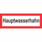 Indigos UG - Schild Brandschutz Hauptwasserhahn - 29,70x10,50 cm - Wasser BMZ Feuerwehr - Warnung - Sicherheit - Hotel, Firma, Haus - Aluverbundplatte 3mm - Hinweisschild - Warnschild