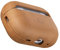 Maogoam für AirPods Pro 2. Generation Etui Leder, Echtes Vintage Crazy Horse Rindsleder Etui für Airpods Pro 2, Retro Indiana-Jones Style, Die Front LED sichtbar, Tan Braun