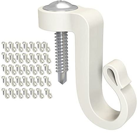 Blifula Q Hanger Screws in Hooks Outdoor Hooks for String Lights and Garage New Year Party Outdoor,Christmas Light Hooks (36 Pack)