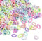 FSSTUD 800 Pcs Acrylic Linking Rings Open Link Connectors DIY Purse Chain Lanyard Rings Small Twist Curb Chains for DIY Necklace Bracelet