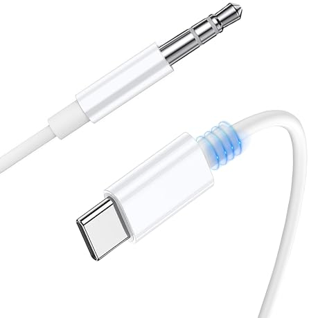 USB C to 3.5mm Jack, Type C adapter to 3.5mm male headphone stereo cable car compatible with iPhone 15/Plus/Pro/Pro Max, iPad Pro 2020 Google Pixel 3 4 XL, Samsung Galaxy S22 S21 S20 Ultra Note 20