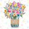 Wesiti Hello Spring Holzschild für Haustür, Blume, Türhänger, Kränze, rustikale Blume, Wandgiebel für Frühlingsparty, Innen- und Außenbereich