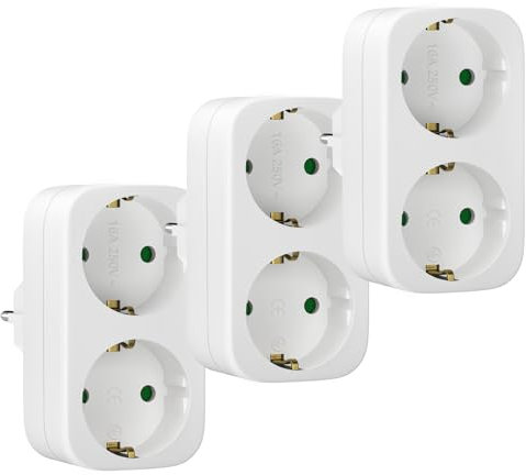 Doppelstecker für Steckdose,Steckdosenadapter für Büro, zu Hause, Reisen DSNIFUHEANFRIAYRIAHFTG