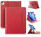 Yiernuo Hülle Kompatibel mit Tablet iPad Air 11 Zoll M2, iPad Air 6/5/4th Generation,iPad 10 10.9 Zoll, Schutzhülle 360° Drehbarer Ständer PU-Leder für iPad Pro 11 Zoll 4th/3rd/2nd/1st,Rot