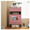 FUHAI-666 Kehrmaschine Schrank Lagerregal Sideboard Schrank Nachttisch Lagerschrank Wohnzimmer Sofa Ecke(Pink)