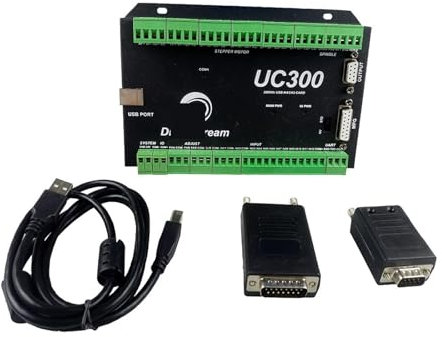 HUAYONGSS Controlador CNC UC300 con USB, Tarjeta de Control de Movimiento de 3/4/5/6 Ejes, Mejorada for fresadora y enrutador CNC(3Axis)