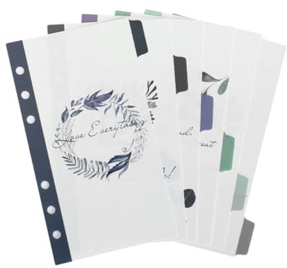 VILLCASE 6er-packung Mit Muster-farbdruck-binder-teiler-registerkarten Für Notizbuch-planer-journal