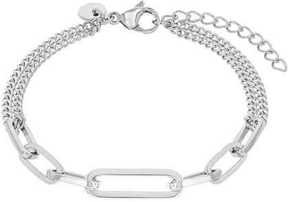 NOELANI Armband Edelstahl Damen Armschmuck, 16+3 cm, Silber, Kommt in Schmuck Geschenk Box, 2038796