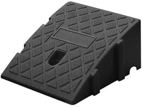 Kunststoff-Einfahrtsrampe mit 13 cm Hoher Schwelle, rutschfest, Leicht, für Garage, Laderampe, Bordsteinkante (Black)