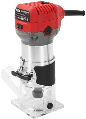 Elektrische Oberfräsen, 33000 R/MIN 710 W, Trimmer Router Elektrische Fräsmaschine, mit 6 variablen Geschwindigkeiten + Gravierbohrer, 5-teiliges Set (Kabel Bündigfräse Oberfräse)