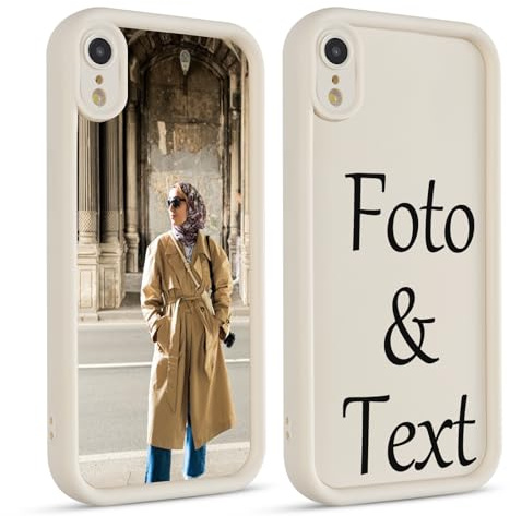 Xylota Personalisierte Handyhülle für iPhone 7/8/SE 2022/SE 2020 4,7'', Personalisiert Hülle mit Selbst Gestalten Eigenem Bild Text Foto Schutzhülle, Individuelle Design Silikon Case für iPhone 8,Weiß