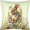 Raebel OHG Kissenbezug Ostern 40x40 Happy Easter Kissenhülle Osterkissen Kissen Dekokissen Hellgrün Landhaus Frühling Stoff Waschbar