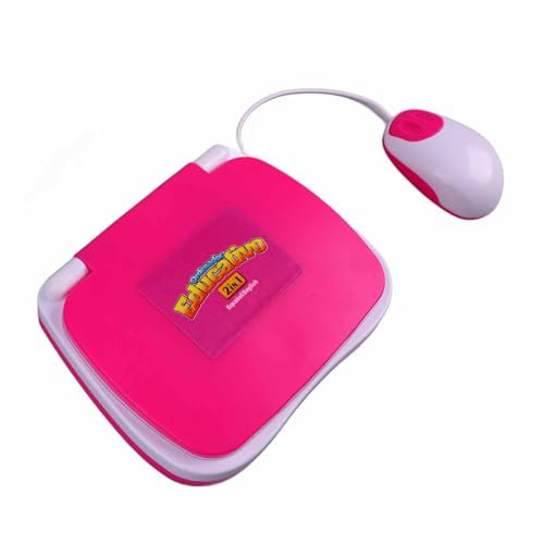 Laptop Bilingue Laptop Funzione di Musica Spagnola Inglese di Materiale Educativo Interattivo per i 3-8 Anni di età Compresa tra 3 e 8 Anni (PINK)
