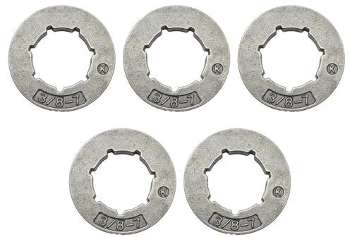 LALAL Lot de 5 jantes de pignon 3/8 for tronçonneuse Husqvarna 555 154 254 257 262 XP 455 460 Rancher 50 51 55 Oregon
