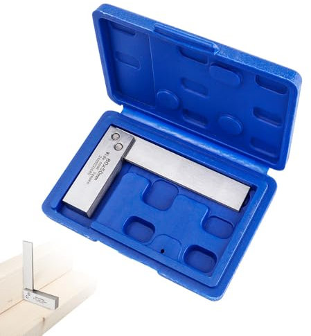 Treki Klein Anschlagwinkel Lineal 90 Grad Schlosserwinkel 80 x 50mm Zimmermannswinkel, L Winkel Lineal Präzisions Winkelmesser Mini Haarwinkel Maurerwinkel Anschlaglineal Schreinerwinkel