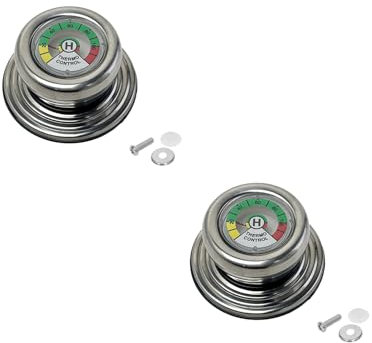 2 piezas de mango de tapa de olla para ollas y sartenes Amc, tapa de olla con termómetro, piezas de repuesto para cocina, sartén de hierro universal, mango de repuesto para olla a presión