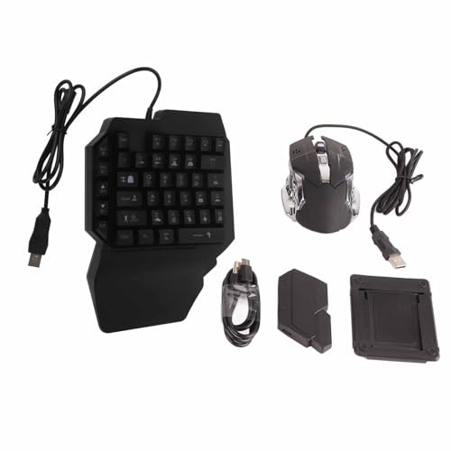 CCYLEZ Gaming-Tastatur Und Maus Kombination, 35 Tasten RGB Mechanische Tastatur, Mit Bluetooth 5.0 Konverter Für PC Und Mobile Gaming