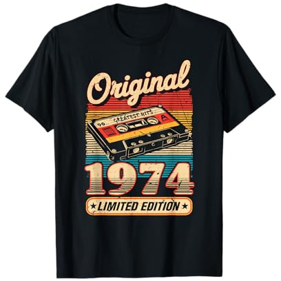 Original 1974 Vintage Anniversaire 51 Ans pour Hommes Femmes T-Shirt