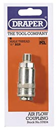 Draper 37834 PCL Tapered Airflow Coupling, 1/4 Male Thread