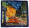 Nella-Mode SEIDENTUCH Seidenschal nach van Gogh: Nachtcafé Schal Tuch 100% Seide Kunstdruck 85x85 cm