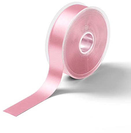 Prym Satin Ribbon 25 mm Rose, 100% Polyester, Pink