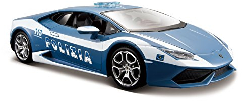 Mac Due Auto 1:24 Maisto Lamborghini Poliz 31511, Multicolore