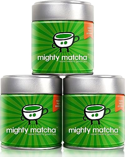 Mighty Matcha Tea | Organic Matcha Green Tea Powder | Ceremonial Grade | Great Taste Winner 2012 | Certified CN-BIO-119 Non-EU Agriculture | Energy Boost, Detox | 30 g (pack of 3)
