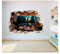 TMNT Vinyl-Aufkleber, Motiv: Teenage Mutant Ninja Turtles, Motiv Hole in Wall, 600 x 425 mm