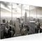 Runa Art Wandbild XXL New York City Wohnzimmer Büro 200 x 80 cm Schwarz Weiss 5 Teilig - Made in Germany - 603455c