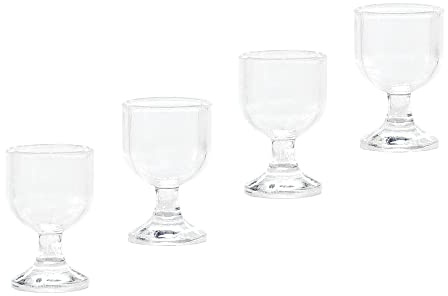 Odoria 1/12 Scale Dolls House Miniature Empty Wine Glasses Dollhouse Accessories, 4Pcs